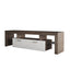 Modern Brown TV Stand with Toughened Glass Shelf