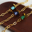 Natural Stone Pendant Titanium Steel Necklace - Korvel