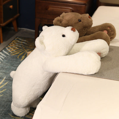 Lying down polar bear plush toy panda doll sleeping pillow doll - Korvel