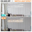 Modern Crystal Chandelier for Dining Room 8-Light White Rectangle Raindrop L39.4'' x W9.8'' x H8.7'(Bulb Not Included) - Korvel