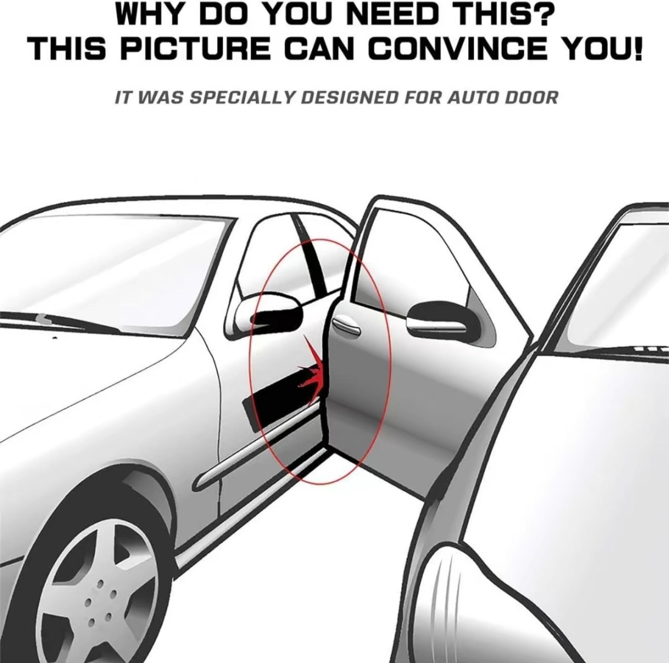 EdgeShield U-Trim Guard for Vehicle Door Protection