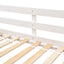 Twin over Twin House Bunk Bed with Roof , Window, Window Box, Door , with Safety Guardrails and Ladder,White - Korvel