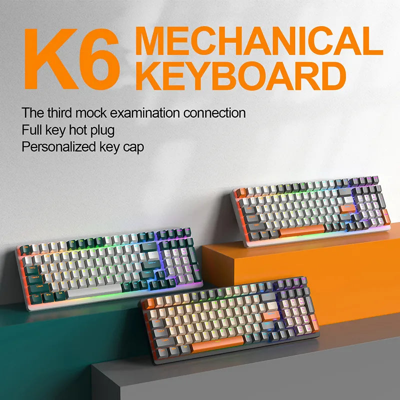 K6 Wireless Mechanical Keyboard - Versatile Backlit Design