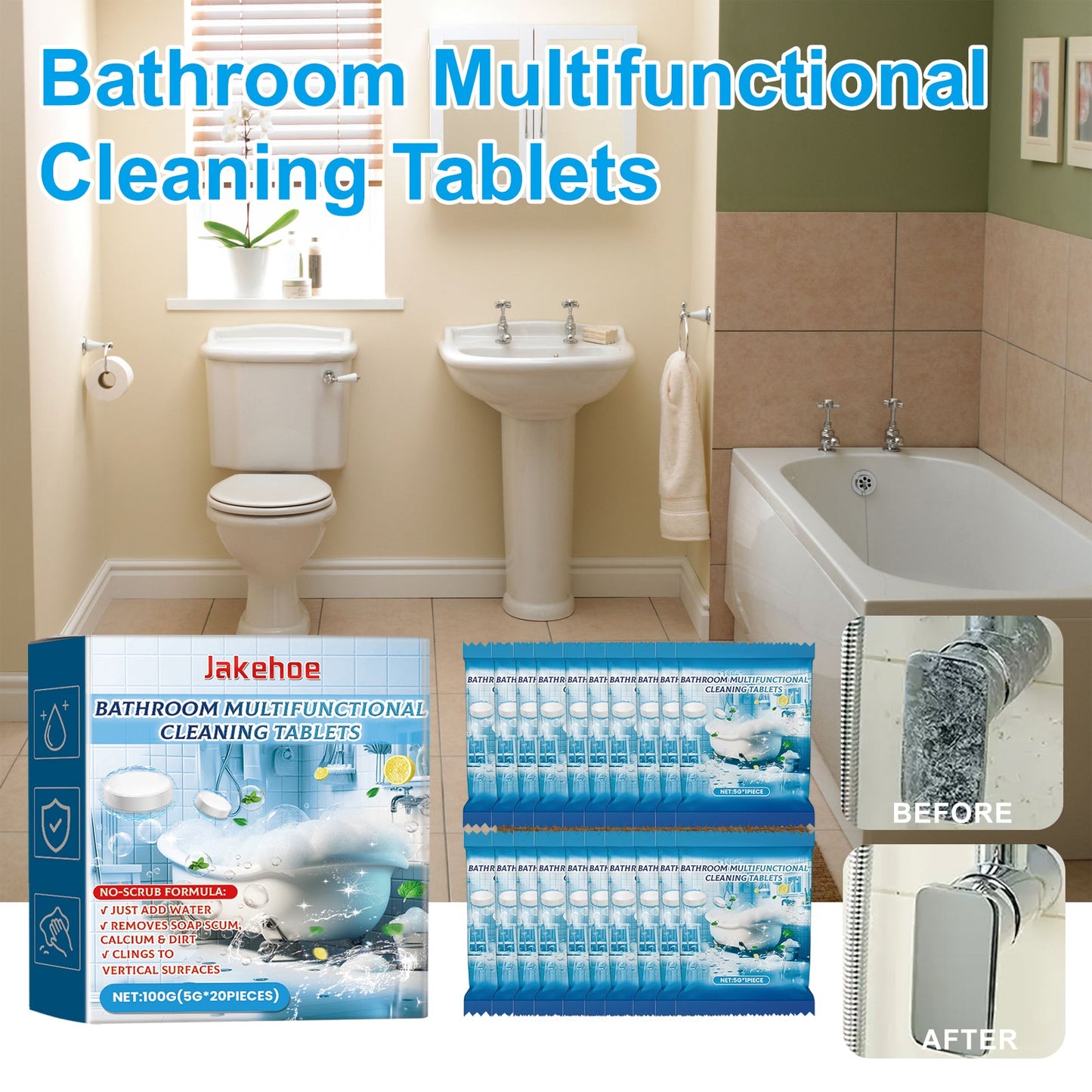 Multifunctional Bathroom Cleaning Tablets