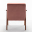 Mid-Century Modern Chair, Living Room Chair with Solid Wood Frame, Accent Chair Extra-Thick Backrest, Wingback Chair for Bedroom - Korvel