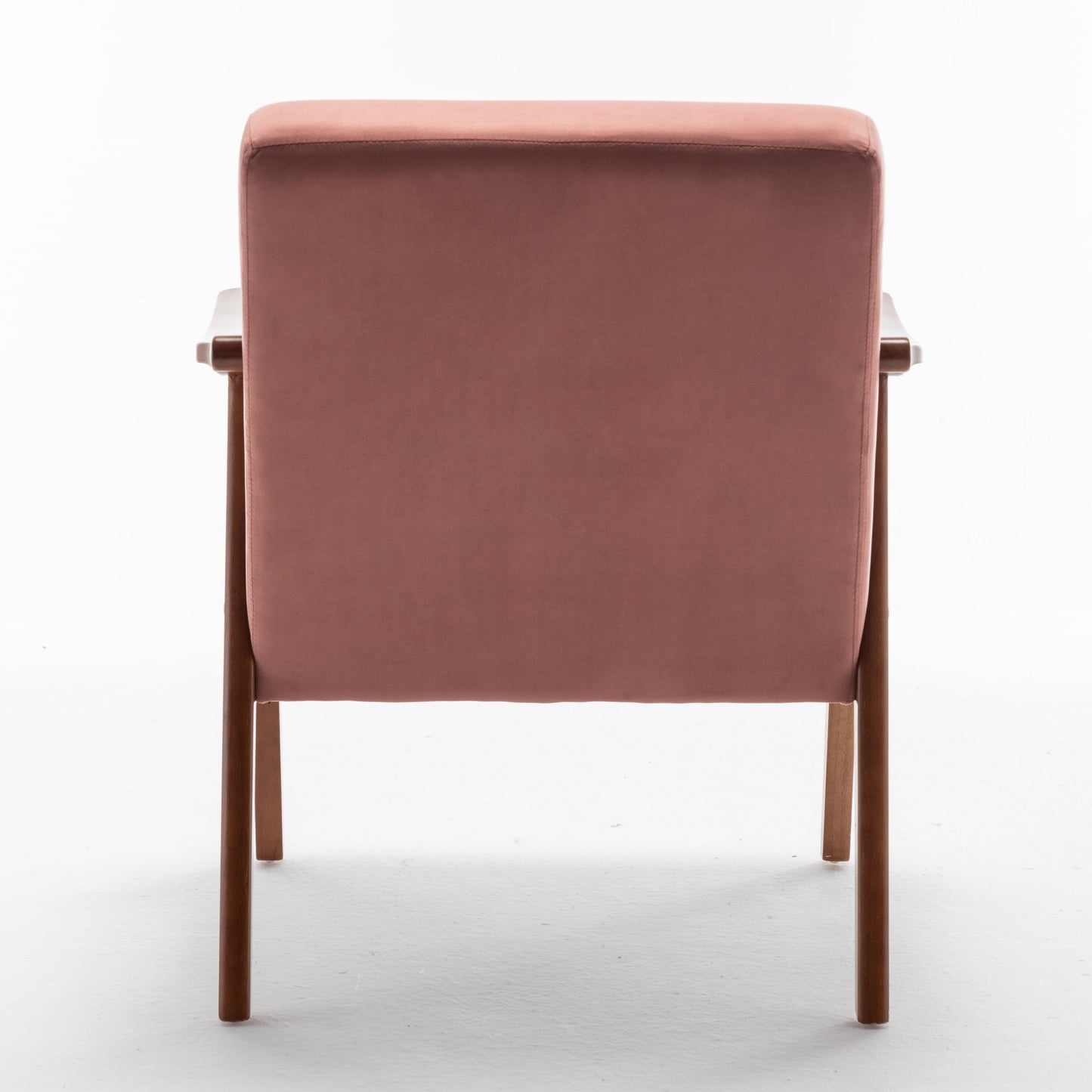 Mid-Century Modern Chair, Living Room Chair with Solid Wood Frame, Accent Chair Extra-Thick Backrest, Wingback Chair for Bedroom - Korvel