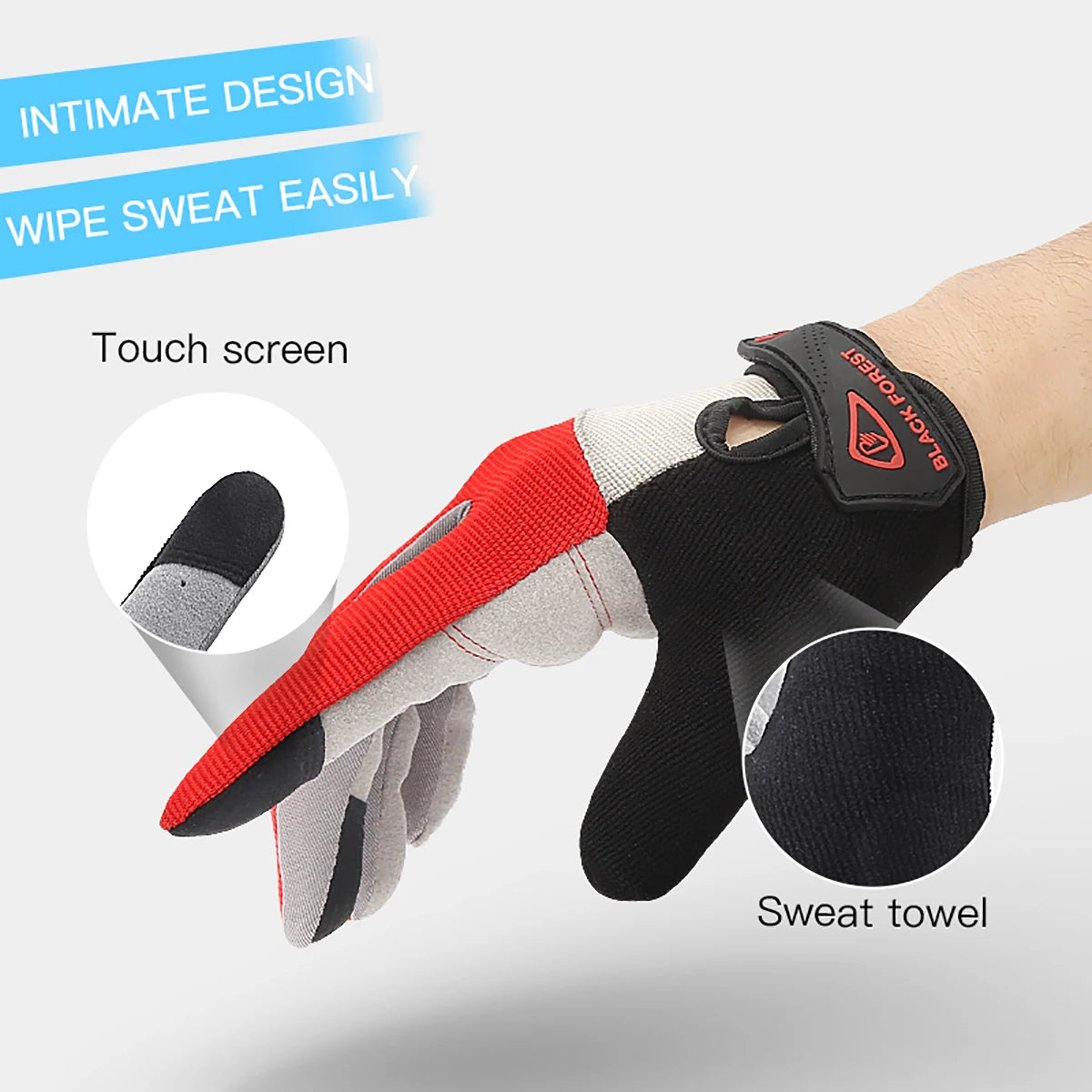 Gants de cyclisme à doigts complets respirants de qualité supérieure pour hommes et femmes