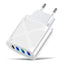 New 3USB+PD fast charging head, US standard, European standard, British standard, PD+3USB multi port charger charging head - Korvel