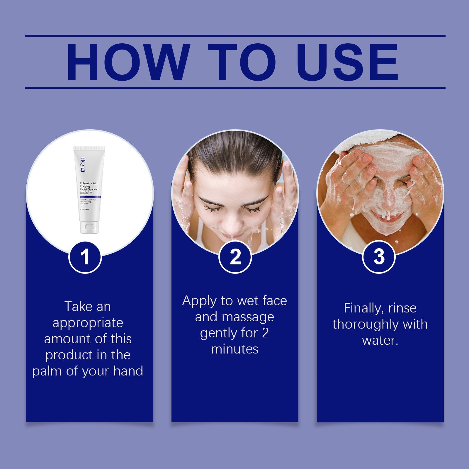 Acne Cleanser Gently Cleanses Pores And Clears Acne Refreshing And Non-Tight Moisturizing Moisturizing Cleanser - Korvel