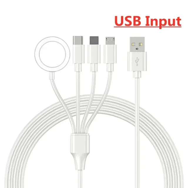 Mobile watch compatible with Apple iWatch four in one wireless charging cable digital wireless charger round four in one - Korvel