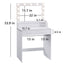 Makeup Vanity Desk with Mirror & Light - Korvel