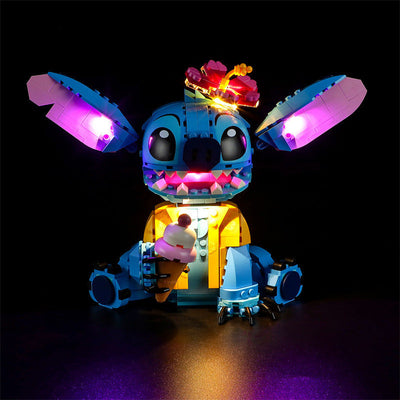 Compatible with LEGO 43249 Stitch LED lighting, Disney luminous building blocks, lighting toys - Korvel