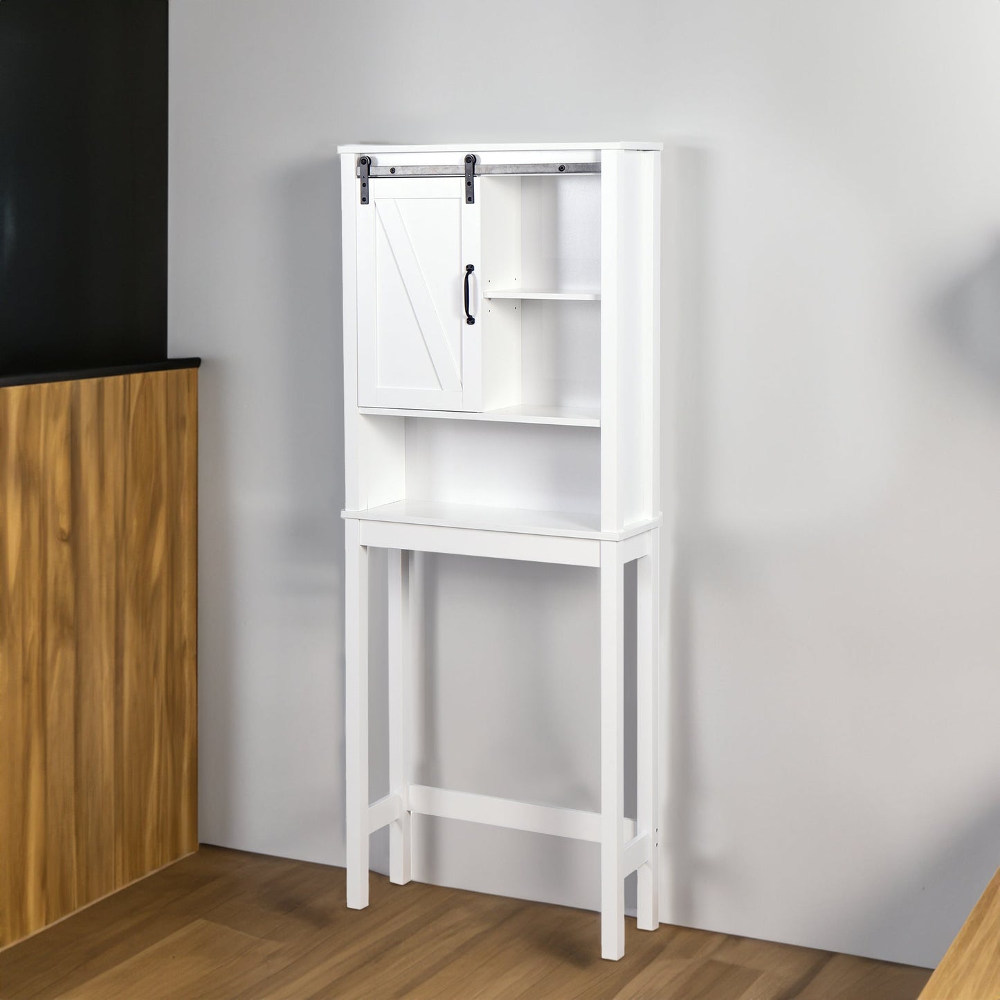 Elegant Over-the-Toilet Storage Cabinet with Adjustable Shelves