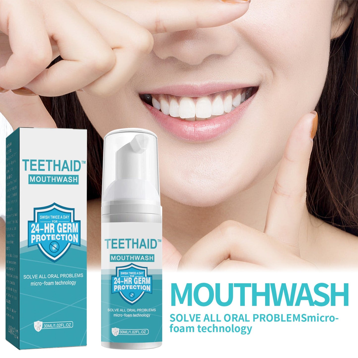 Cleanser Mousse Toothpaste Cleanser Brightening Teeth Freshening Breath Brightening Anti-Cavities Removing Stains Mouth Cleanser - Korvel