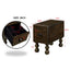 Solid wood end table, rectangular 23.6 inch narrow edge table with drawers, vintage bedside table, Espresso - Korvel