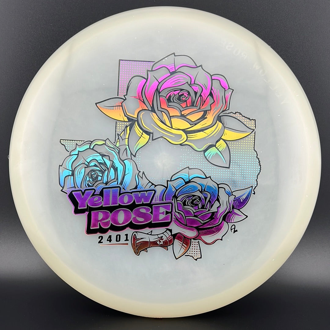 Alpha Glow Yellow Rose - First Run Disc Golf Putter