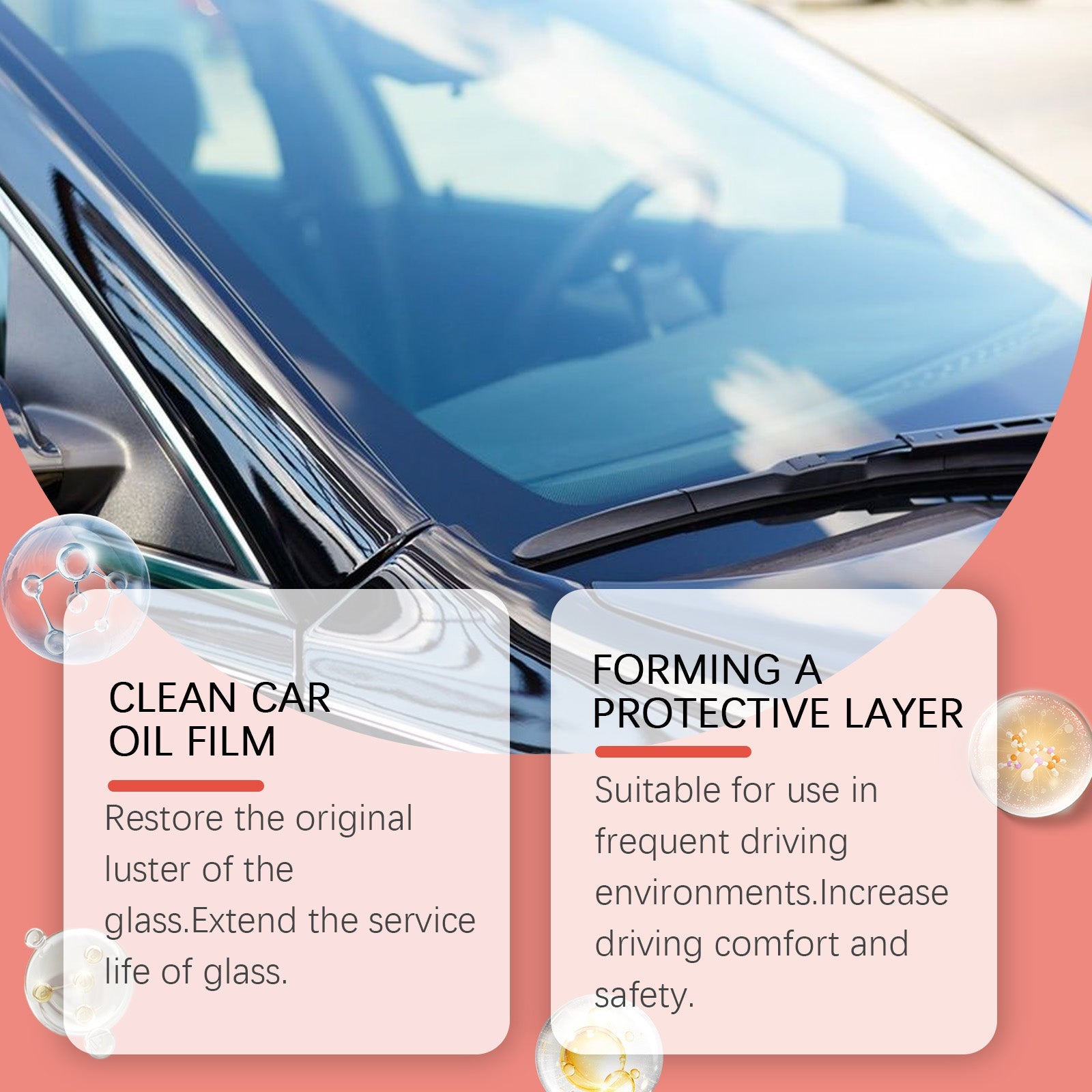 Glass Oil Film Cleaner, Automotive Windshield Bright Cleaning Coating Crystal Plating Agent Oil Film Decontamination - Korvel