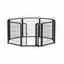 Outdoor dog fence, 8-piece board dog fence. 31 inch portable pet sports fence. Black, 26.3 inches wide x 31.5 inches high. - Korvel