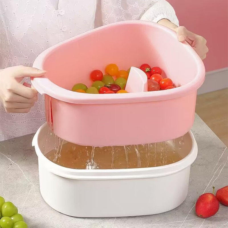 Washing fruits without hand washing fruit basin draining basket to remove pesticide residues and stains - Korvel
