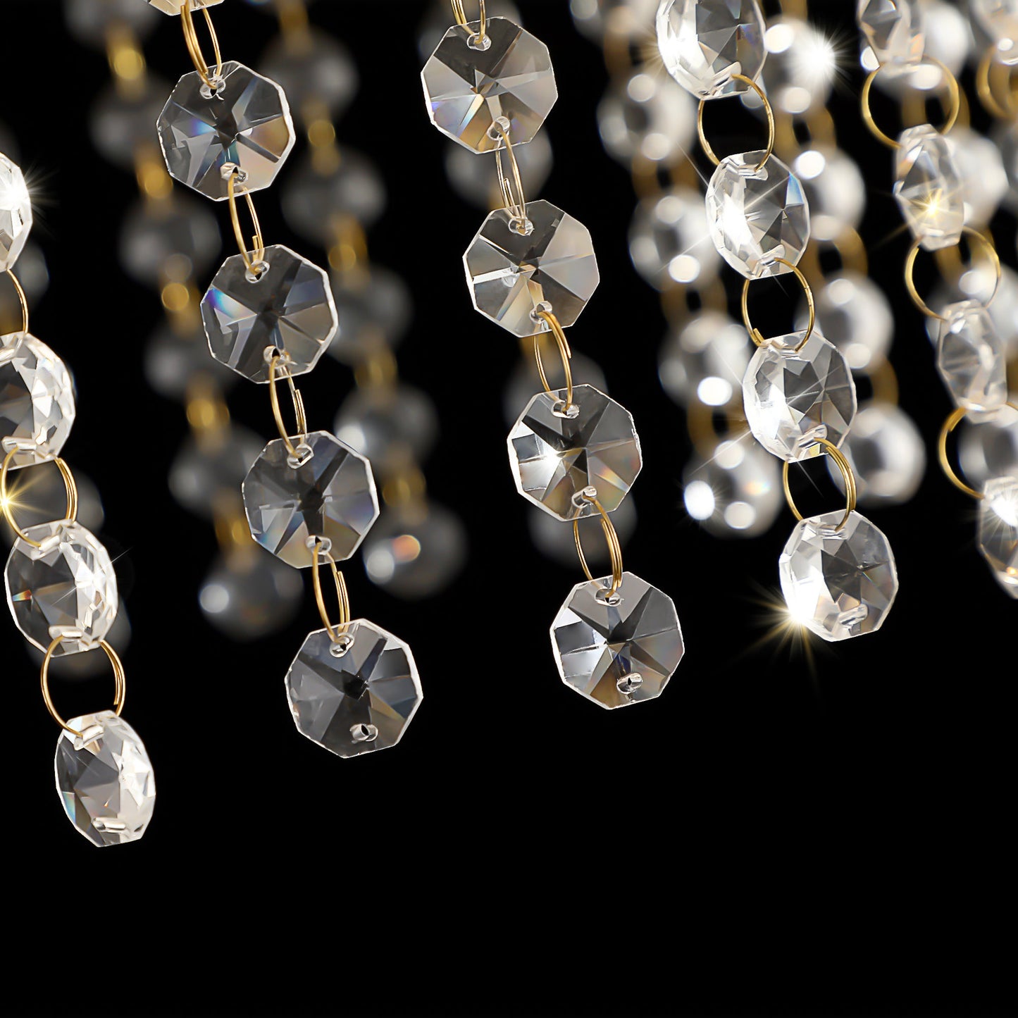 8-Light 23.6" Wide Crystal Waterfall Chandelier - Korvel