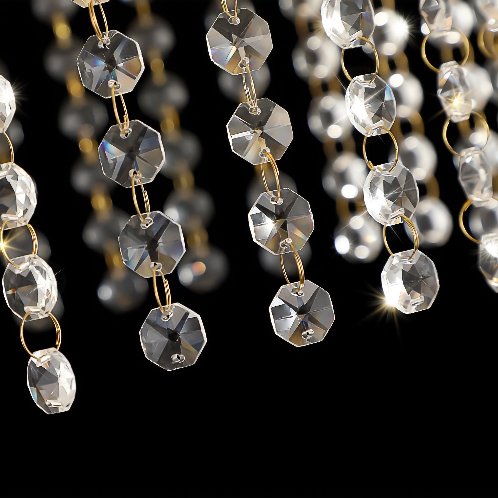 8-Light 23.6" Wide Crystal Waterfall Chandelier - Korvel