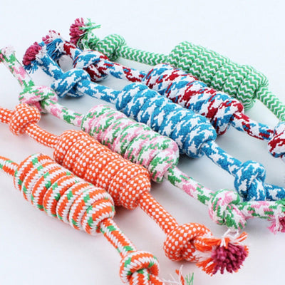 Durable Cotton Rope Dog Chew Toy - Knot Design for All Breeds