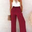 Full Size Decorative Button High Waist Pants - Korvel