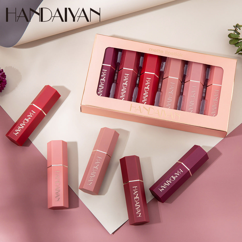 HANDAIYAN Coffret de Rouge à Lèvres Mat - 6 Teintes Premium
