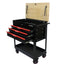 3 DRAWERS MULTIFUNCTIONAL TOOL CART WITH WHEELS AND WOODEN TOP - Korvel