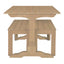 TREXM 3-piece retro dining table, rectangular stand table, and 2 4-person wooden stools (made of natural wood) - Korvel