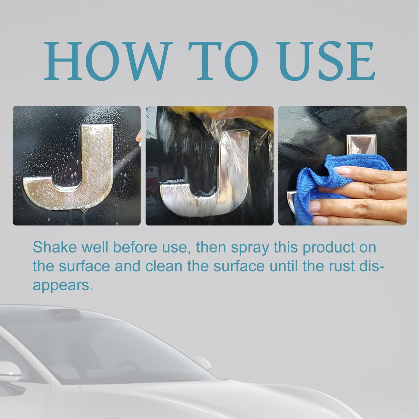 Iron Powder Remover, Car paint tire rust cleaning agent decontamination rust removal renovation - Korvel