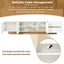 Luxury Fluted TV Stand for TVs Up to 80'', Modern Entertainment Center with Storage Cabinets & Drawer White - Korvel