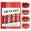 Fit Colors Matte Velvet Moisturizing Lip Gloss Lip Glaze Lipstick 4 Travel Small Set - Korvel