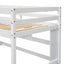 Twin Loft Bed with built-in desk and bookcase of three compartments, Guardrails and Ladder,White - Korvel