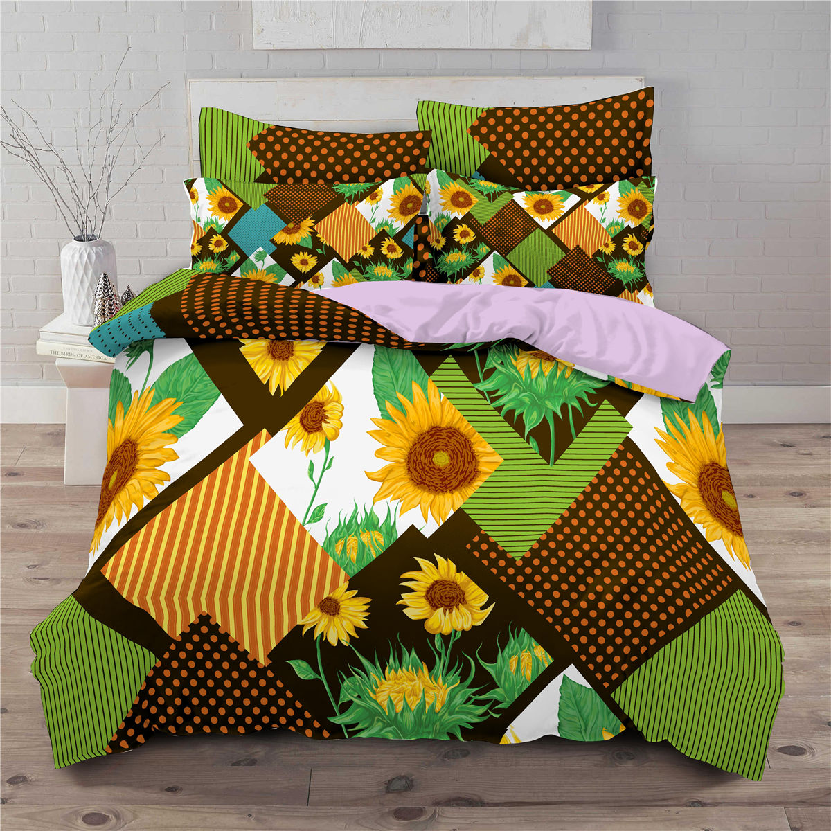Sunflower Pattern 3-Piece Bedding Set