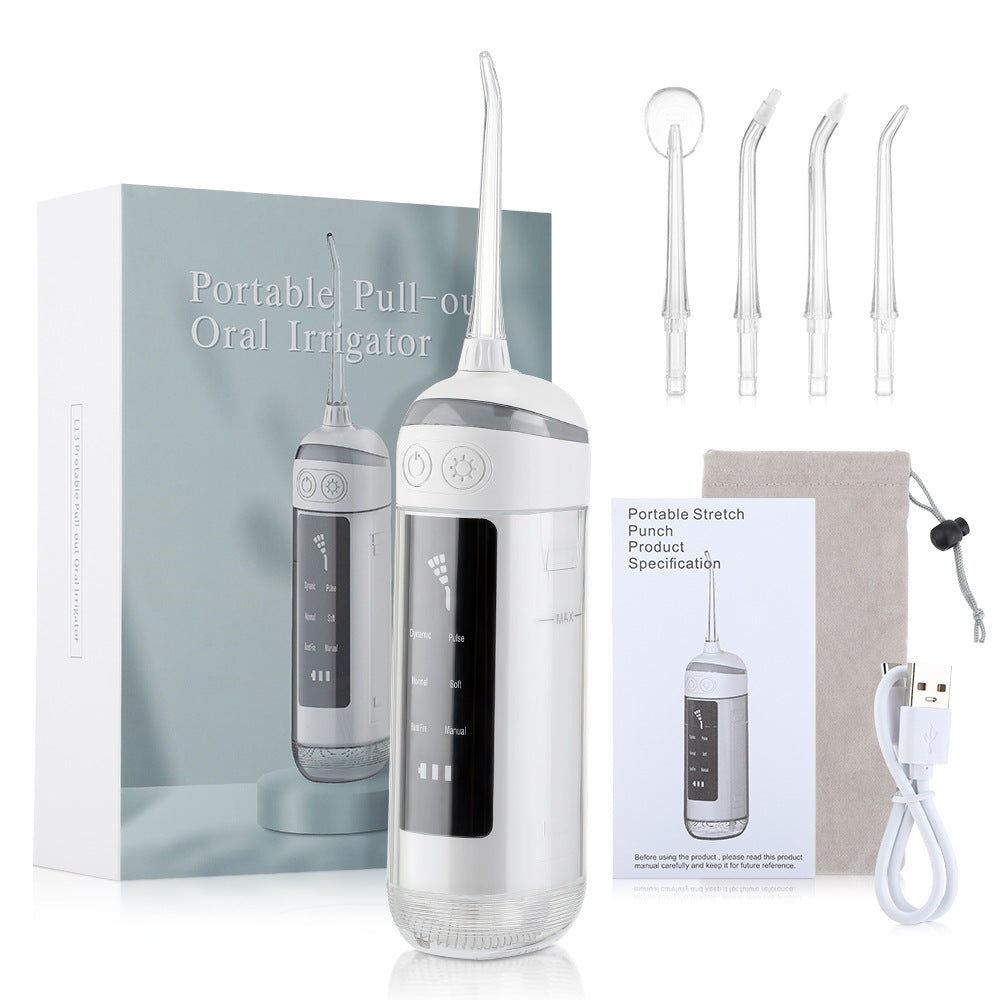 6-Speed Tooth Flusher Electric Portable Tooth Cleaning Device Household Water Flosser To Remove Calculus Pulse Tooth Cleaning Device - Korvel