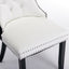 Tufted Solid Wood Dining Chairs - 2-Piece Set in White and Black