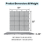 12 x 12 inch gray interlocking deck tiles, plastic waterproof, weighing up to 6613 pounds, with a rose pattern pack of 12 - Korvel