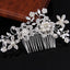 Hair comb, bridal rhinestone and pearl headdress, wedding dress accessories - Korvel