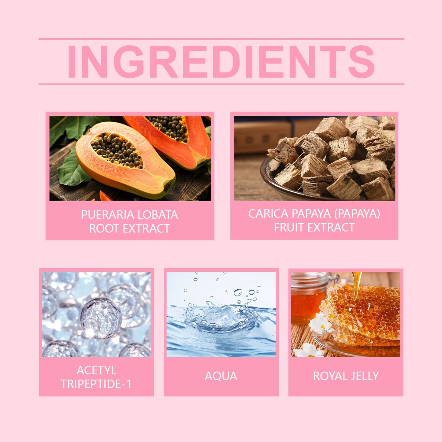 Crema reafirmante para el busto Pueraria Papaya - Cuidado hidratante diario