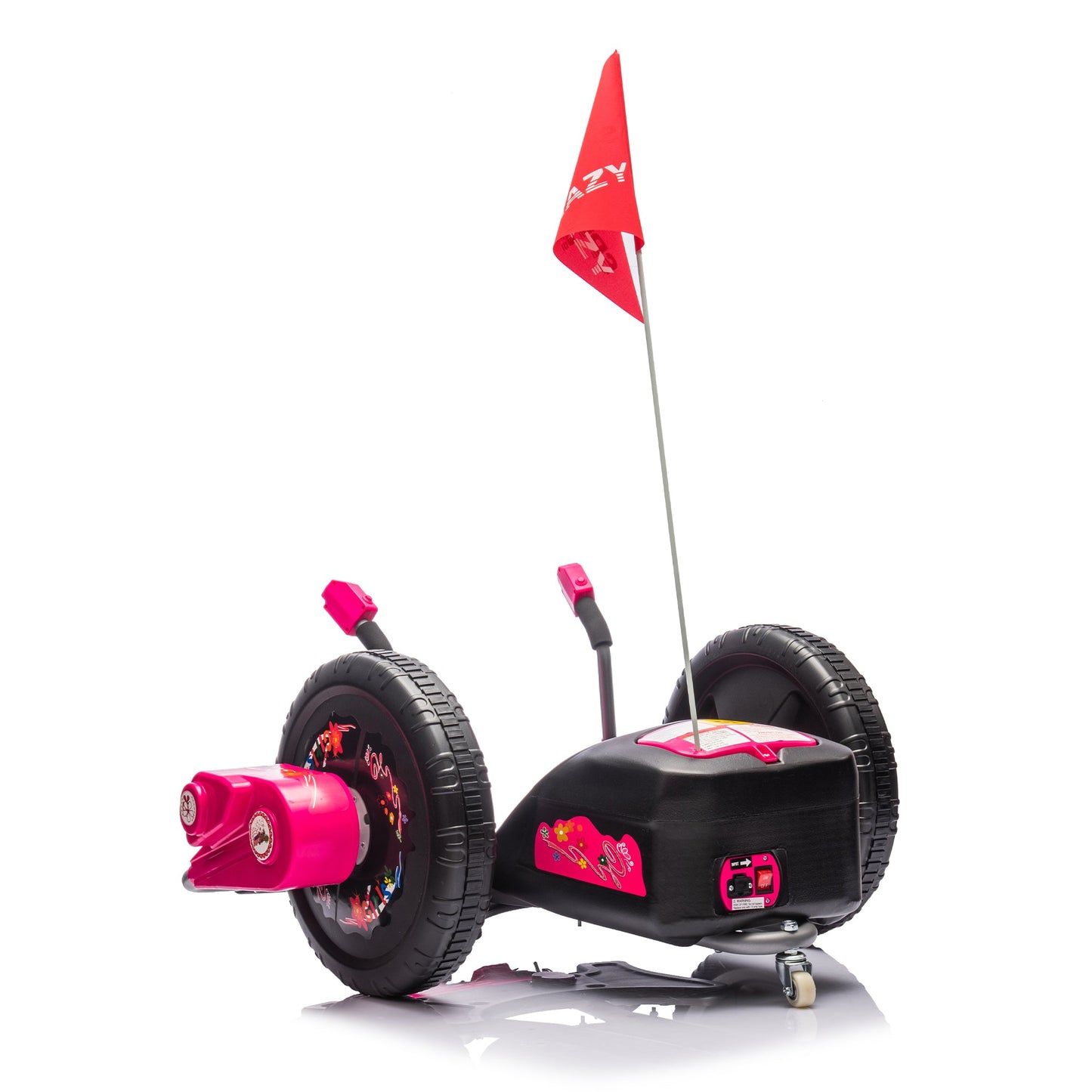 12V Kids Ride On Electric Toy,2WD,16'' exaggerated wheel,Dual handle control for 360 degree flexible steering and rotation - Korvel