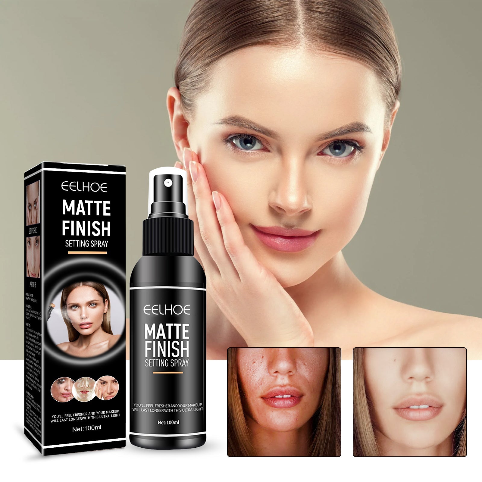 Matte Setting Spray, Oil Control Long-lasting Makeup Waterproof Setting Spray - Korvel