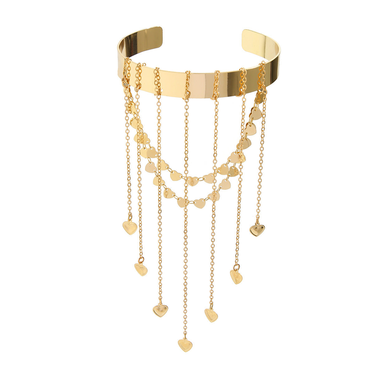 Western style beaded tassel arm chain jewelry Bohemian love arm bracelet for women - Korvel