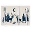 Reindeer Print Christmas Placemats - Insulated Linen Coasters