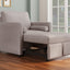 3 in 1 Convertible Sleeper Chair with Adjustable Backrest, Lounger Chair Turns Into Bed, Single Bed for Living Room, Linen, Tan - Korvel