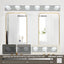 LED Modern Chrome 6-Light Vanity Lights Fixtures Over Mirror Bath Wall Lighting - Korvel
