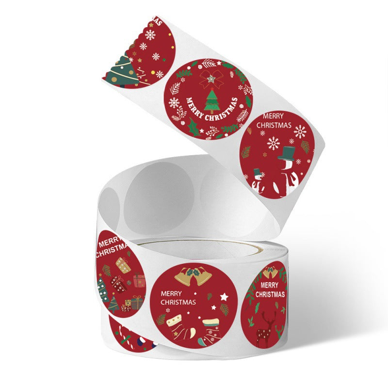 Christmas gift stickers decorative sealing sticker Merry Christmas Reward Self-adhesive labels Children's Day party - Korvel