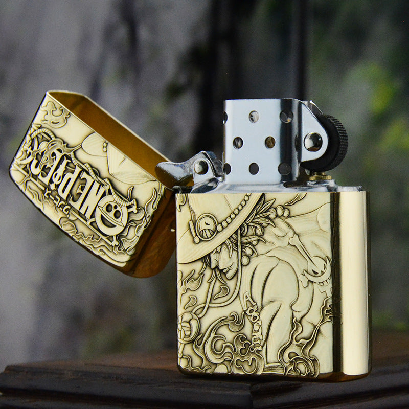 ZORRO 3D Brass Ace Kerosene Lighter