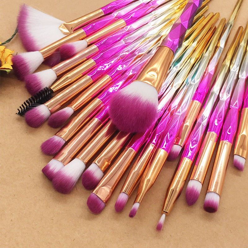 20-Piece Diamond Handle Eye Shadow Makeup Brush Set