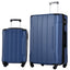 Hardshell Luggage Sets 3 Pcs Spinner Suitcase with TSA Lock Lightweight 20''24''28'' Blue + ABS - Korvel